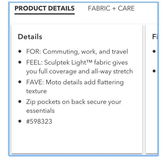 Athleta Delancey moto tights black Small Black - Picture 6 of 15